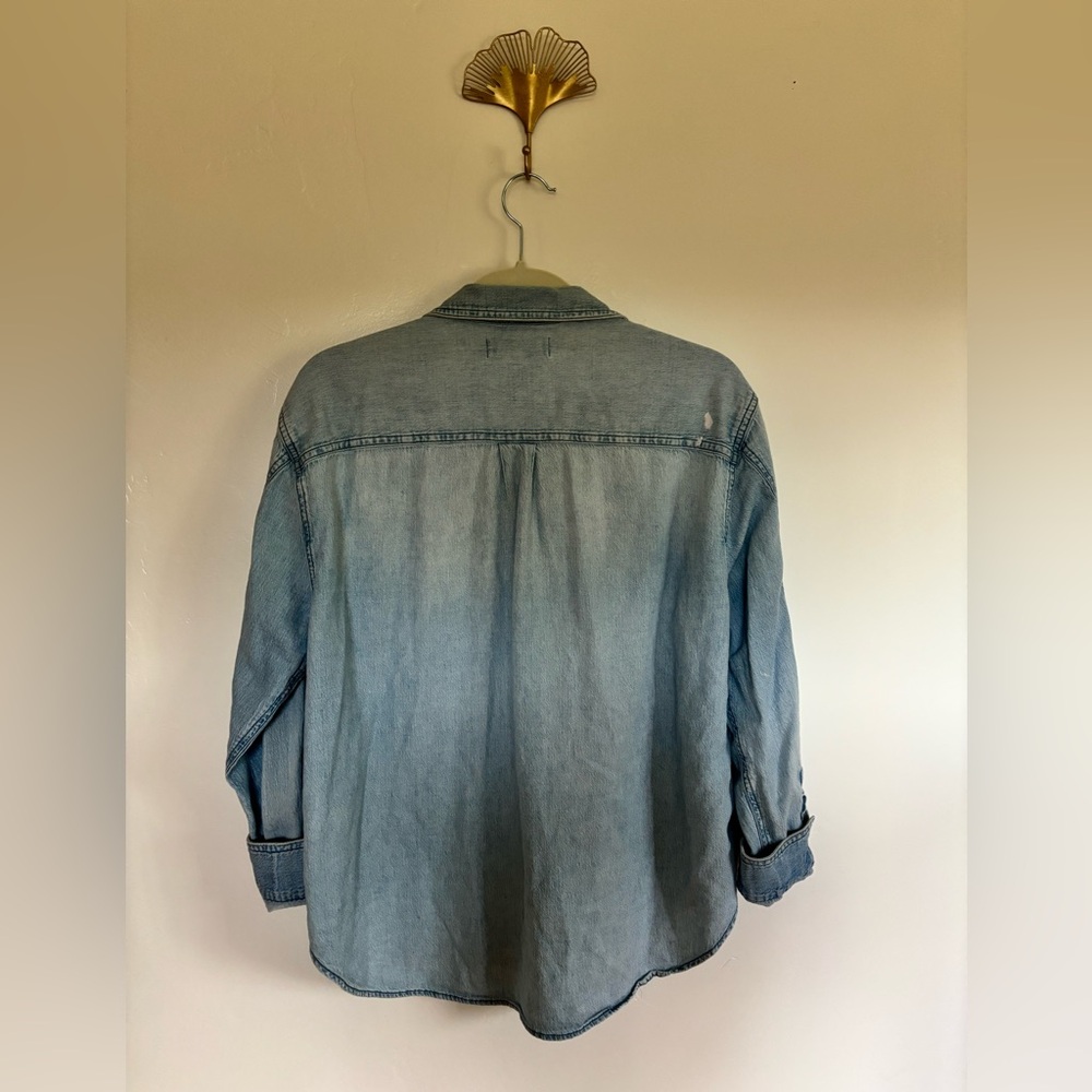 Madewell Sky Blue Denim Top | A9 - Picture 6 of 7